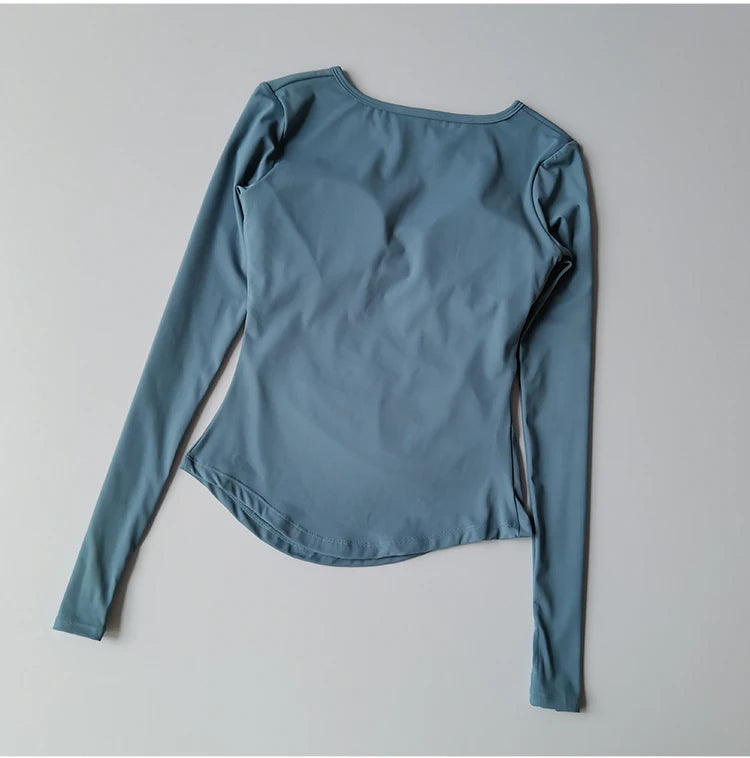 Sport Fitness Women Long Sleeve Sexy Women Yoga Gym Training Workout Fitness Exercise Tank Top T-Shirts Camisole Shirt