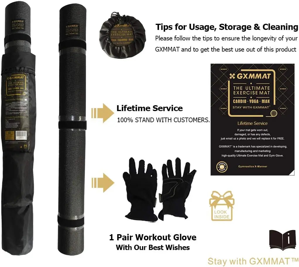 GXMMAT Extra Large Yoga Mat 10'x6'x7mm, Thick Workout Mats for Home Gym Flooring, Non-Slip Quick Resilient Barefoot Exercise Mat