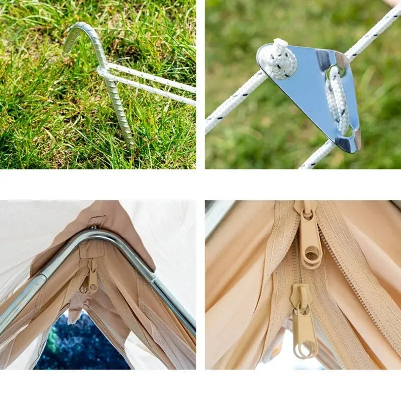 Luxury Dome Tent Resorts 3M 5M 6M Canvas Bell Glamping Tent