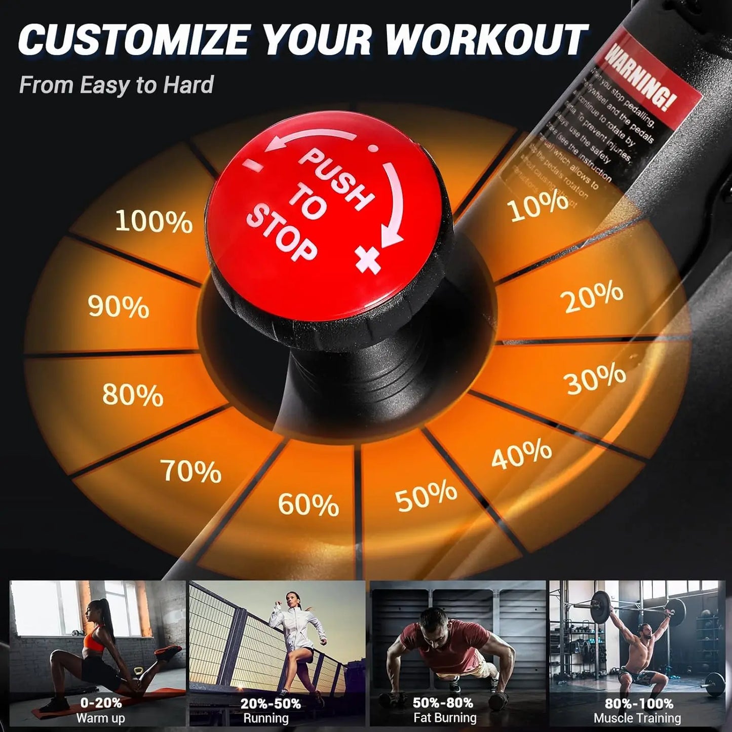 DMASUN Exercise Bike, Plus Magnetic Resistance/Brake Pad Indoor Cycling Bike Stationary, Cycle Bike with Comfortable