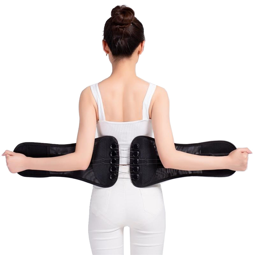 New Double Pull Medical Waist Brace Back Lumbar Support Corset Woman Man Waist Trimmer Belt Injury Muscle Posture Corrector Belt