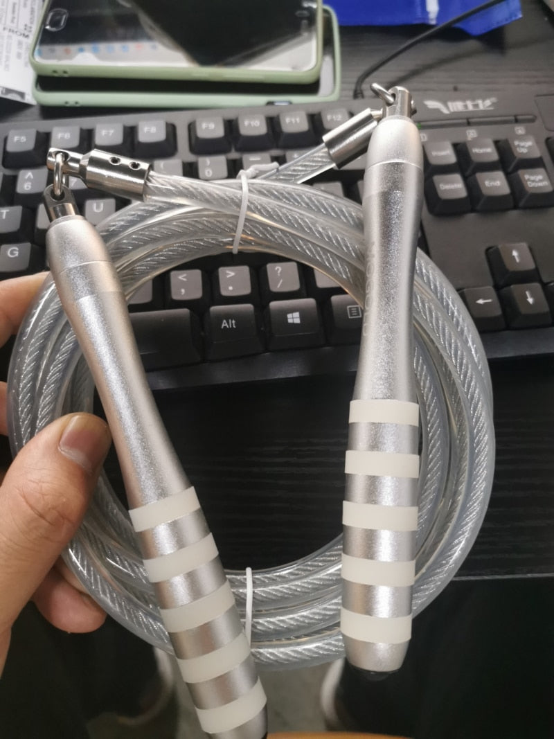 8MM 550GRAM HIGH QUALITY HEAVY WEIGHT SPEED UPC WEIGHTED MMA TRAINING PU JUMP Rope DUDES Crossrope Fast Skipping Rope Fitness