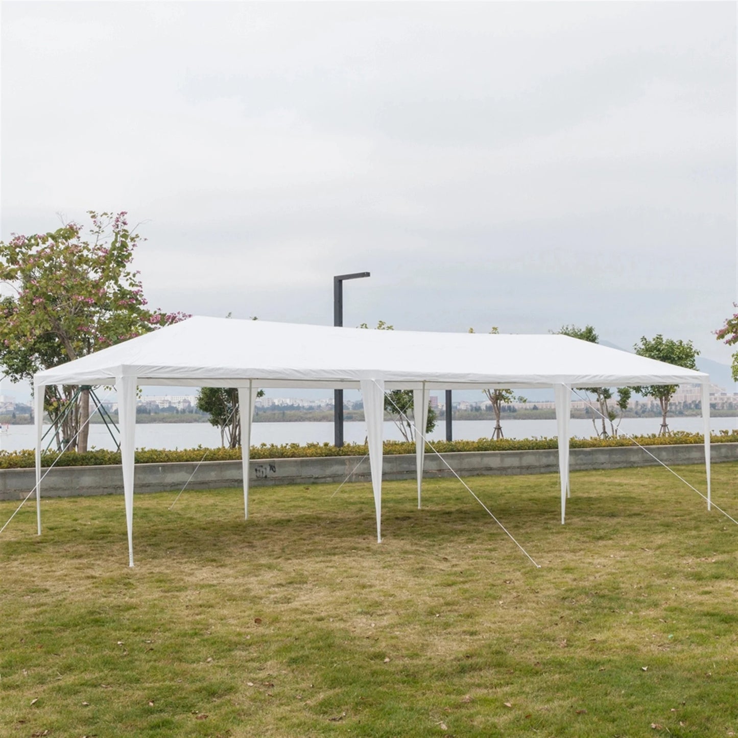 10'x30' Outdoor Canopy Party Wedding Tent Sunshade Shelter Outdoor Gazebo Pavilion W/5 Removable Sidewalls Upgraded Steel Tube