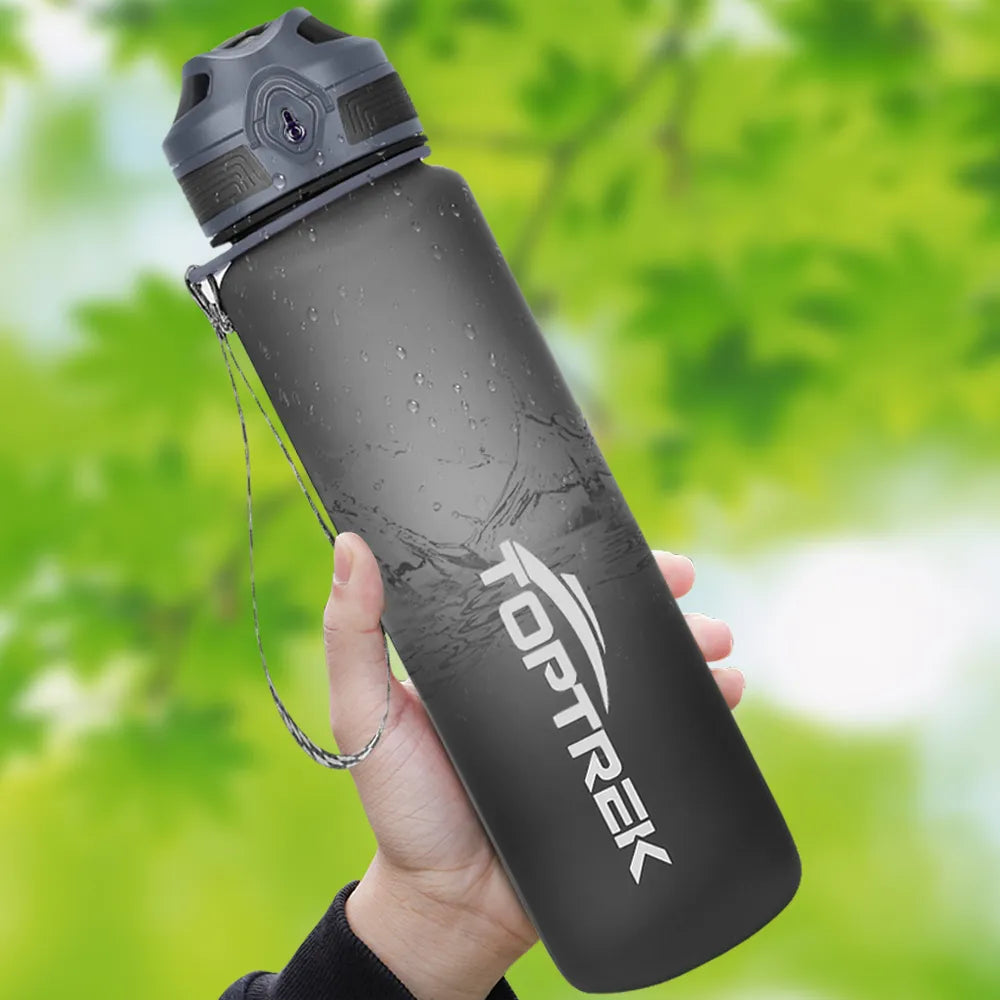 Toptrek Sports Water Bottle 650ML/1000ML BPA Free Drinkware Outdoor Sport Drinking Waterbottle Leakproof 1 Liter Water Bottl