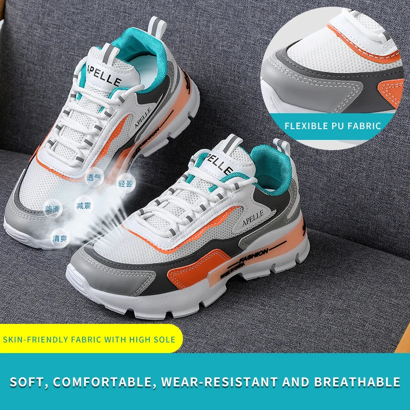 Sports Footwear Women's Running Shoes 2022 Summer New Mesh Breathable Platform Increased All-match Student's Shoes Fashion shoes