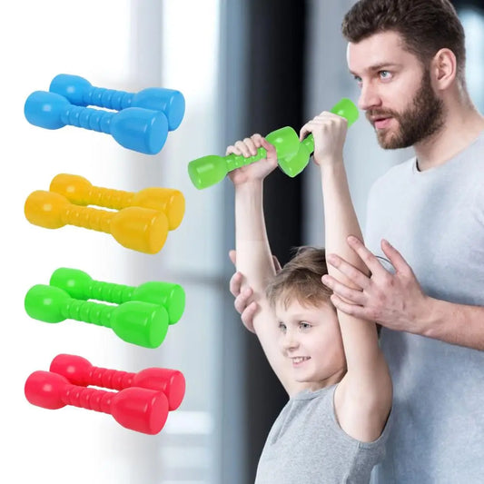 2pcs/set Early Education Fitness Equipment Gift Kindergarten Exercise Home Dancing Props Children Dumbbells Hand Weights Gym