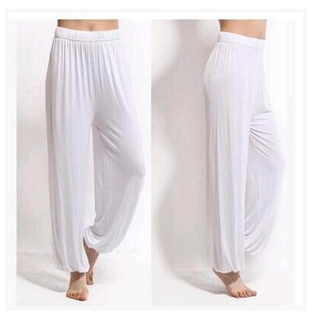 Men's Bloomers Adult Summer Loose aPants Synthetic Cotton Wide-Leg Yoga Dance Plus Size Male's Pants