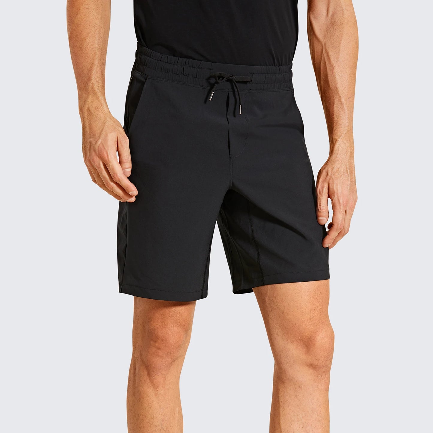 SYROKAN Men's Sports Shorts Quick-Dry Workout Running Athletic with Pockets - 7 Inches