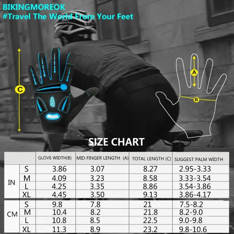 MOREOK Cycling Gloves Gel Shockproof MTB Road Bike Gloves Breathable Durable Bicycle Gloves Non-slip Biking Glove for Men Women