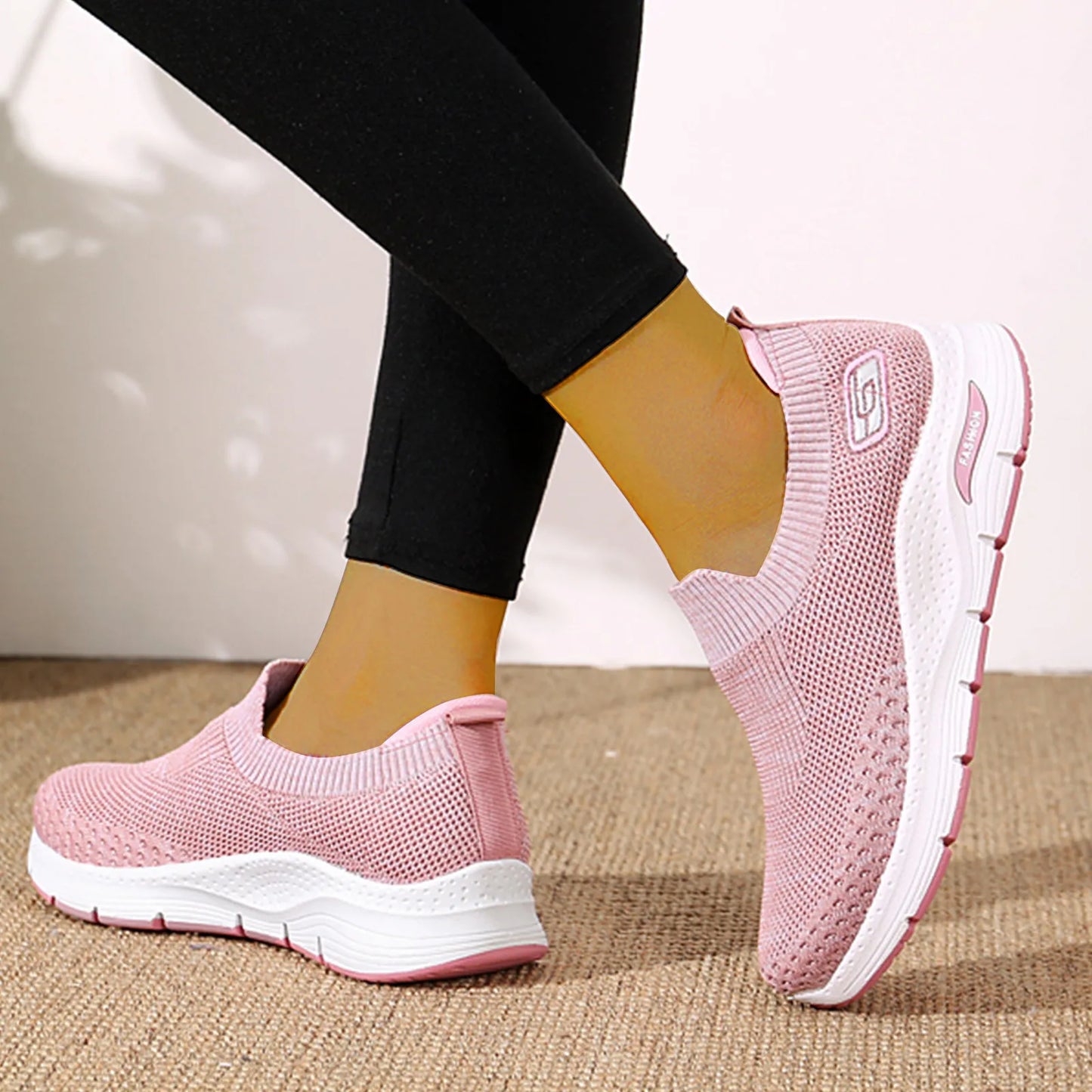 Fashion Women's Sneakers Shoes Leisure Breathable Mesh Outdoor Slip-on Female Sock Light Fitness Running Sport Sneakers 2021 #40