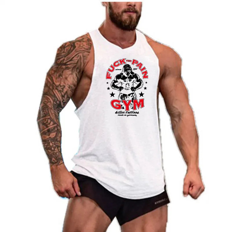 Workout Clothing Fitness Top Men Gym Tank Top Mens Bodybuilding Brand Vest Muscle Sleeveless Singlets Fashion Sports Shirt M-3XL