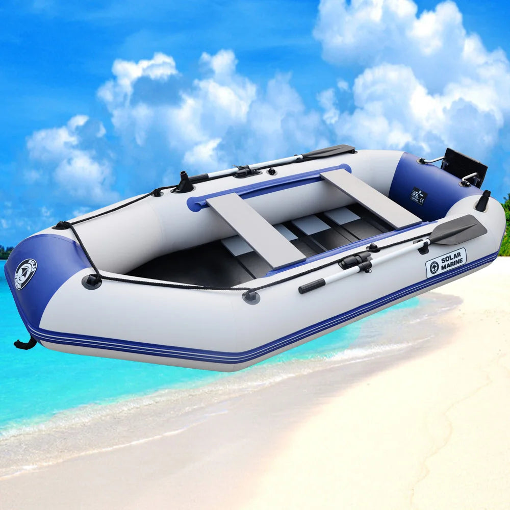 4 Person 300cm Fishing Inflatable Boat PVC Rowing Ship Hovercraft Kayak Dinghy Canoe Drifting Raft Sailboat Surfing Board Floor