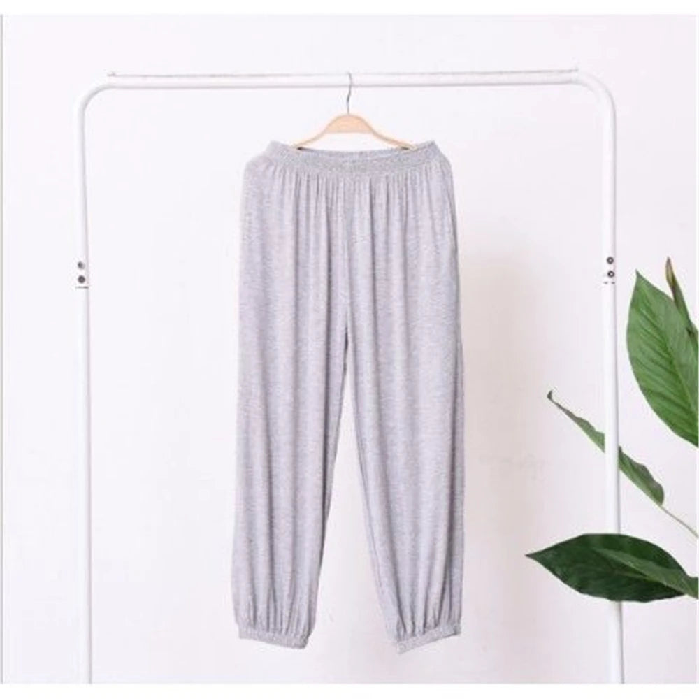 Men's Bloomers Adult Summer Loose aPants Synthetic Cotton Wide-Leg Yoga Dance Plus Size Male's Pants