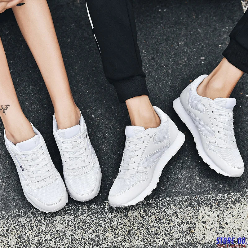 Women Trainers Running Shoes White Sneakers Fashion Breathable Casual Sport Shoes Outdoor Women Jogging Shoes Footwear Men