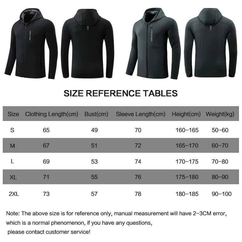 Gym Men Sports Jacket Fitness Long Sleeve Coat Running Elastic Tight Hoodies Slim Hiking Sweatshirts Male Jogging Hooded Tops