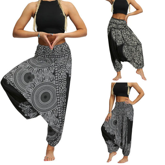 Women Casual Loose Yoga Trousers Baggy Boho Jumpsuit Pants спортивные штаны женщин pantalones de mujer 2021 new Design