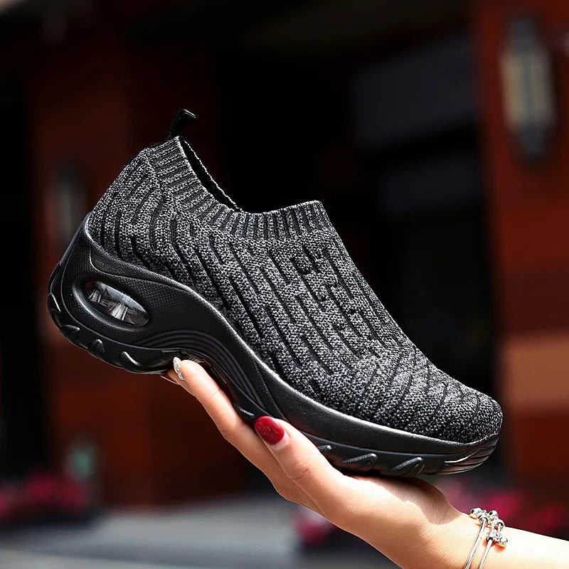 NEW Women Lightweight Sneakers Running Shoes Outdoor Sports Shoes Breathable Mesh Comfort Platform Shoes Air Cushion Sneaker