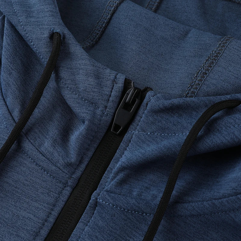 Men Sport Hoodies Zipper Outdoor Hiking Cycling Coat 2021 New Autumn Training Fitness Jackets Thin Male Running Long Sleeve