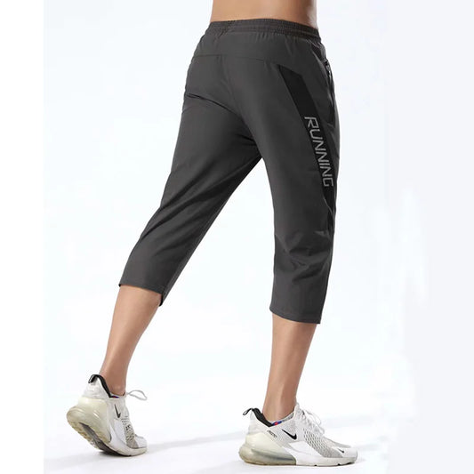 Men's 3/4 Sports Pants Running Shorts Gym Wear Fitness Workout  Tennis Basketball Soccer Training Leggings