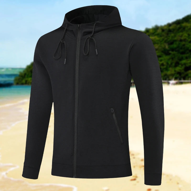 Men Sport Hoodies Zipper Outdoor Hiking Cycling Coat 2021 New Autumn Training Fitness Jackets Thin Male Running Long Sleeve
