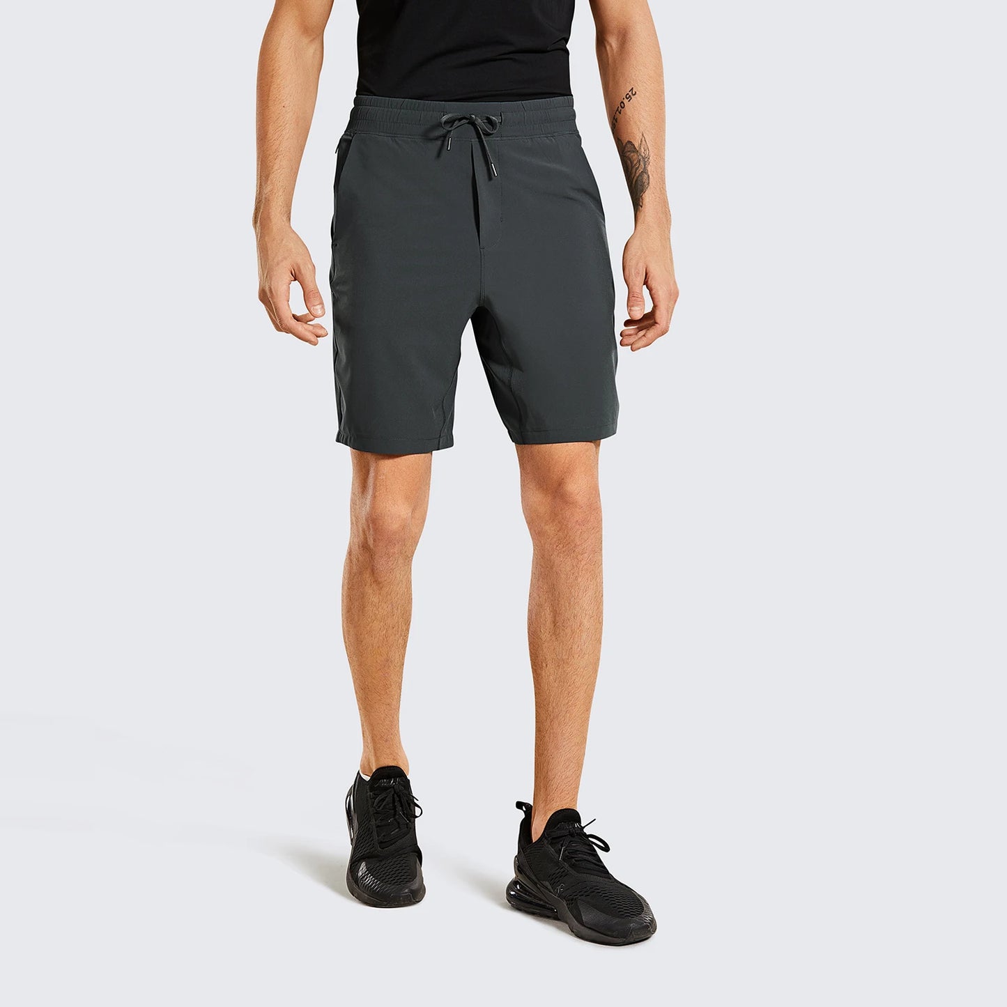 SYROKAN Men's Sports Shorts Quick-Dry Workout Running Athletic with Pockets - 7 Inches