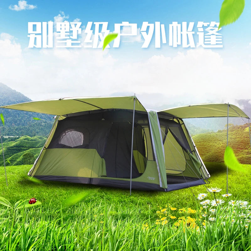 Landwolf Two-Bedroom Automatic 4-5-8 People Double-Layer Anti-Rain Beach Multiplayer Outdoor Camping Tent With Big Space