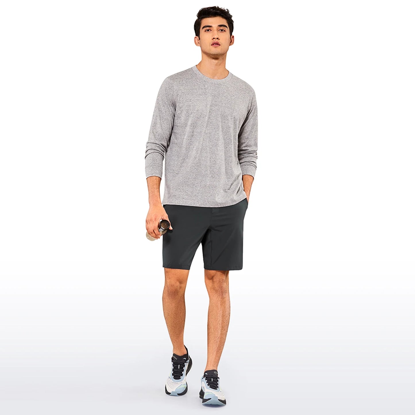 CRZ YOGA Men's Workout Shorts - 9'' Quick Dry Running Sports Athletic Shorts with Pockets