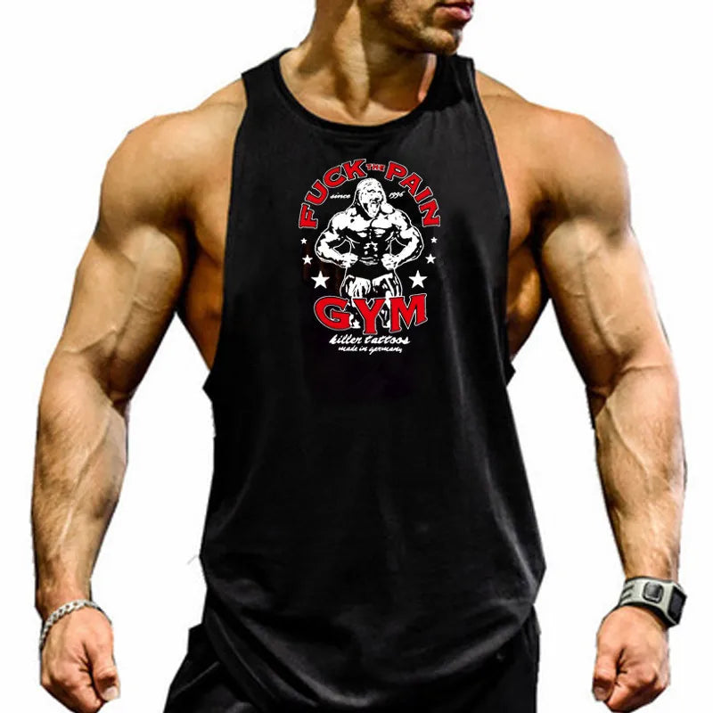 Workout Clothing Fitness Top Men Gym Tank Top Mens Bodybuilding Brand Vest Muscle Sleeveless Singlets Fashion Sports Shirt M-3XL