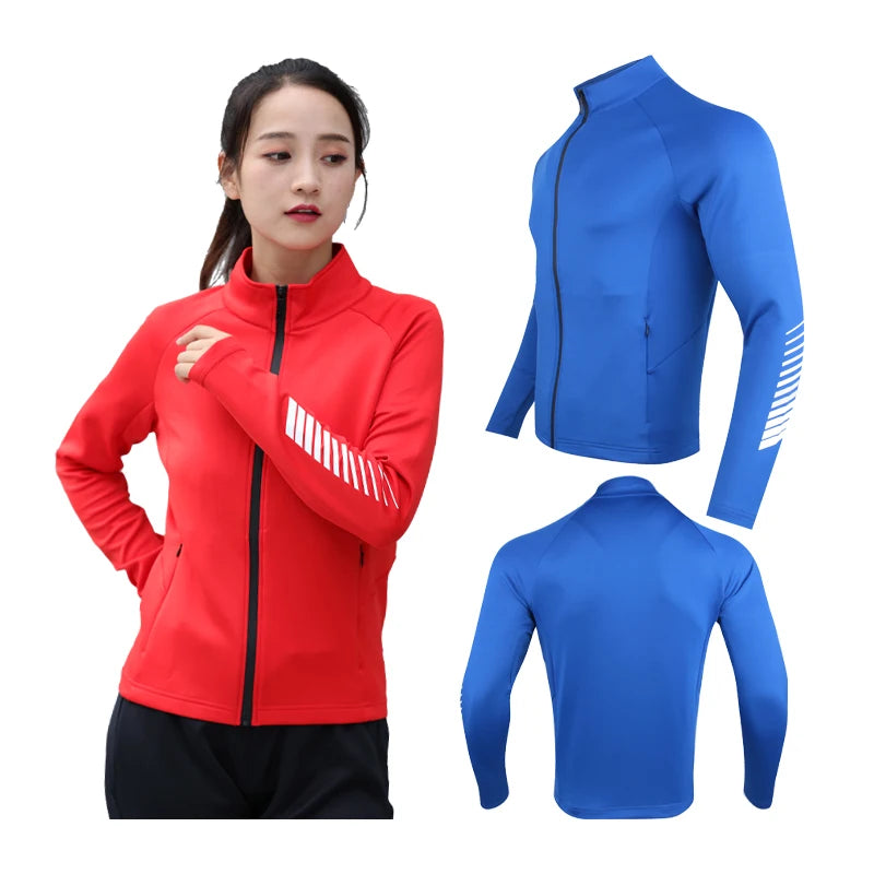 Women Running Jackets Quickly Dry Zip Up Jogger Fitness Long Sleeve XS-5XL Spring Autumn Training Casual Activewear Coat