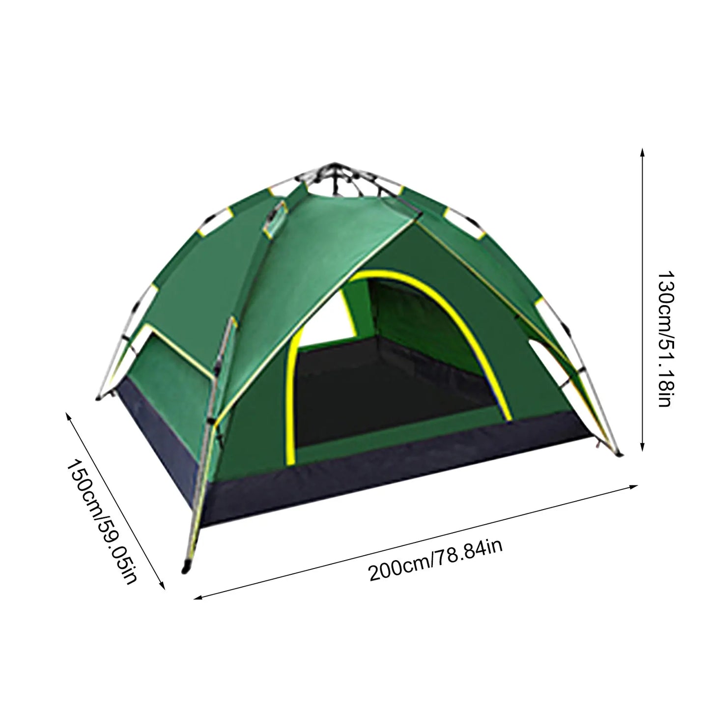 Double Layer Camping Automatic Pop UpTent Waterproof Lightweight Large Space 2-3 Person Easy Setup Tents For Hiking Travel Beach