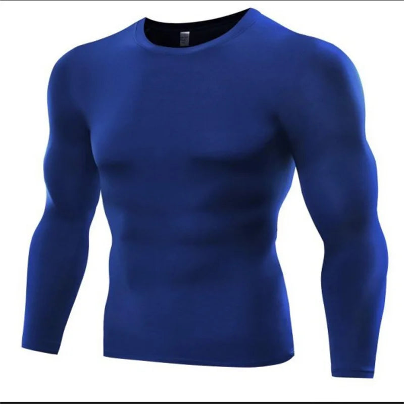 Compression T Shirt Men Fitness Top Long Sleeves Training Running Shirt Men Gym Sportswear Sport Tight