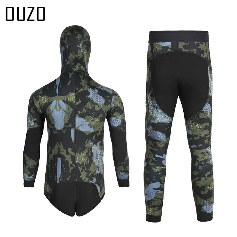 3mm fish hunting suit diving suit cold and warm split camouflage snorkeling  neoprene  wetsuit men  buceo  spearfishing