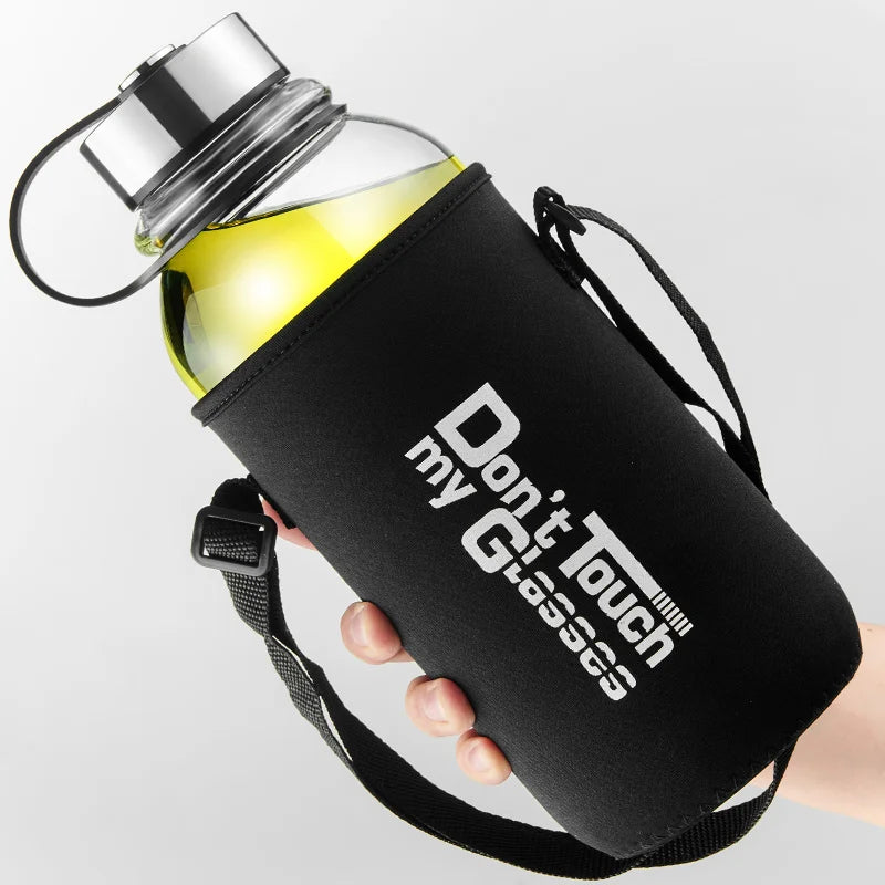 GIANXI Large Capacity Glass Water Bottles Portable Leakproof Cup Outdoor Sports Camping Picnic Bicycle Cycling Tour Drink Bottle