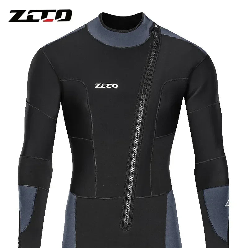 ZCCO's new 5mm wetsuit for men, one-piece long-sleeved warm wetsuit, winter swimsuit jellyfish neoprene  diving scuba  buceo