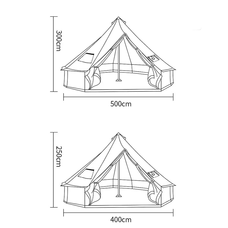 6 8 10 Person Glamping Mongolia Yurt Teepee Family Outdoor Tent Camping Travel Hiking Antistorm UV Car Canopy Beach Awning