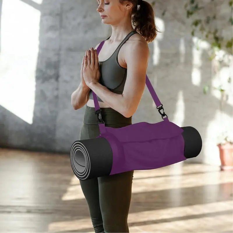 Yoga Mat Bag Carrier Multifunctional Yoga Mat Holder Full-zip Exercise Yoga Mat Carrier Bag Easy Access Zipper Adjustable Strap