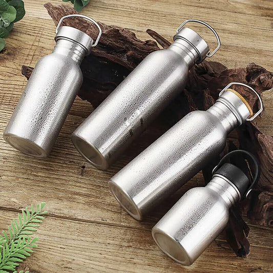 350/500/600/750ml Cycling Camping Water Bottle Bicycle Outdoor Stainless Steel Sports Water Bottle Portable Sports Drink Cup