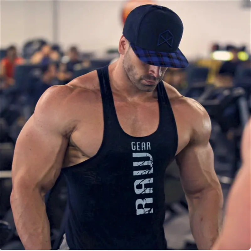 2023 new mens cotton tank tops shirt gym fitness vest sleeveless male casual bodybuilding sports man Workout clothes clothing