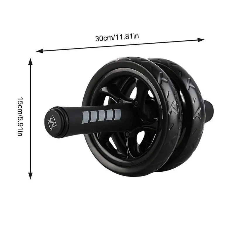 AB Roller Non-slip 15CM Tire Pattern Fitness Gym Exercise Abdominal Wheel Roller with Knee Pad