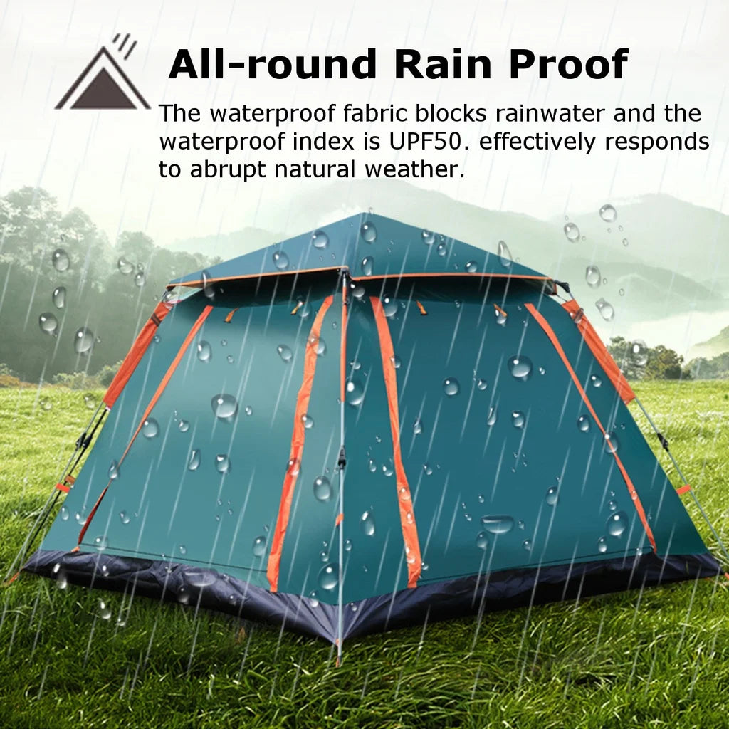 6-7Person Waterproof Automatic Tent  240*240*150cm Double Layer Camping Tent Outdoor Dome Camping Family Tent Couple Tent