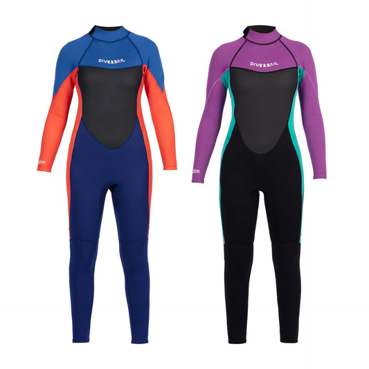 Dive & Sail Wetsuits Kids And Youth 2.5mm Neoprene Full Body Suits Surfing Swimming Diving Keep Warm Water Sports Scuba Diving