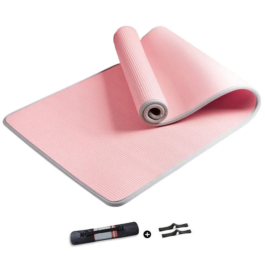 10MM Edge-covering Yoga Mat Thicken Widening Women Men Non-slip Yoga Pilates Dance Fitness Pad Gym Home Fitness Beginners