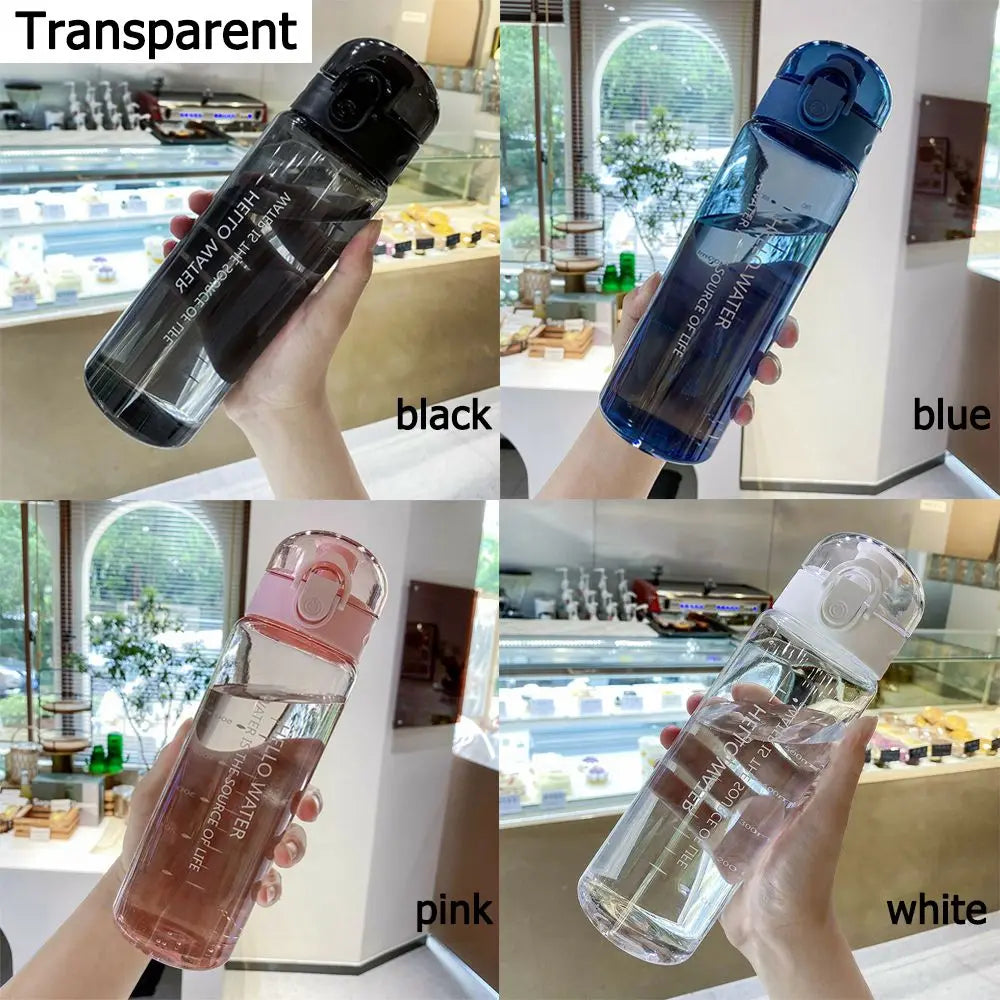 1PC Portable Sports Transparent Water Bottle 780ml Portable Gym Travel Clear Leakproof Drinking Bottle Frosted Bottle