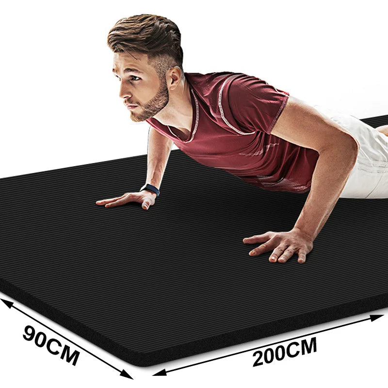 NEW Large Size Yoga Mat NBR 200X130 X1.5CM Gym Sports Mat Family Pilates Yoga Meditation Mat Beginner Anti-skid Yoga Mat 2023