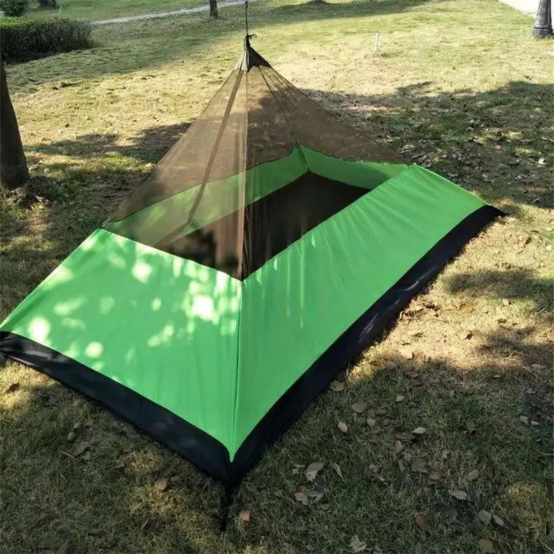 1/2 Person Waterproof Camping Tent Ultralight Triangle Tent Outdoor Travel Hiking Rodless Tent Windproof Anti-UV Sunshade Canopy