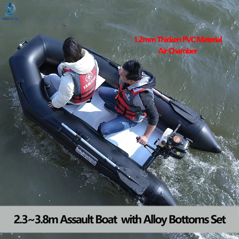 1.2mm Thicken PVC Assault Boat V Shape Keel Boat Bottoms 230~380cm LUYA Fishing Boat Set Inflatable Boat with Alloy Bottoms Set