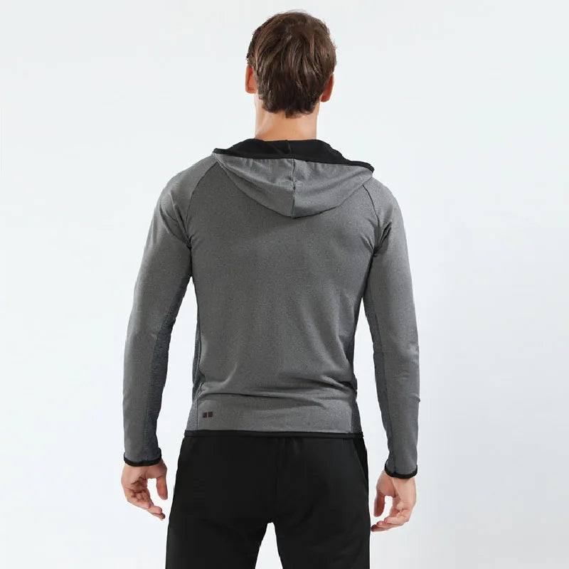 Yoga Clothes Gym Hoodie Men's Windbreaker Running Jackets Man Long Sleeve Workout Top For Fitness Sports Sportswear