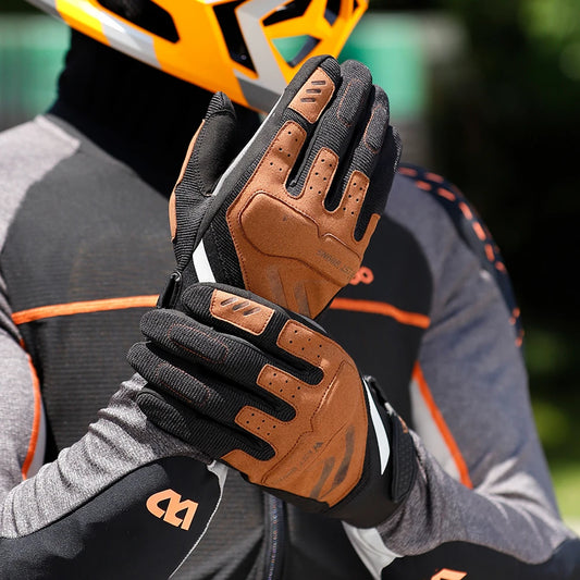 WEST BIKING Motorcycle Gloves Full Finger Windproof Gloves Touch Screen Cycling Bicycle Gloves Reflective Breathable for Outdoor