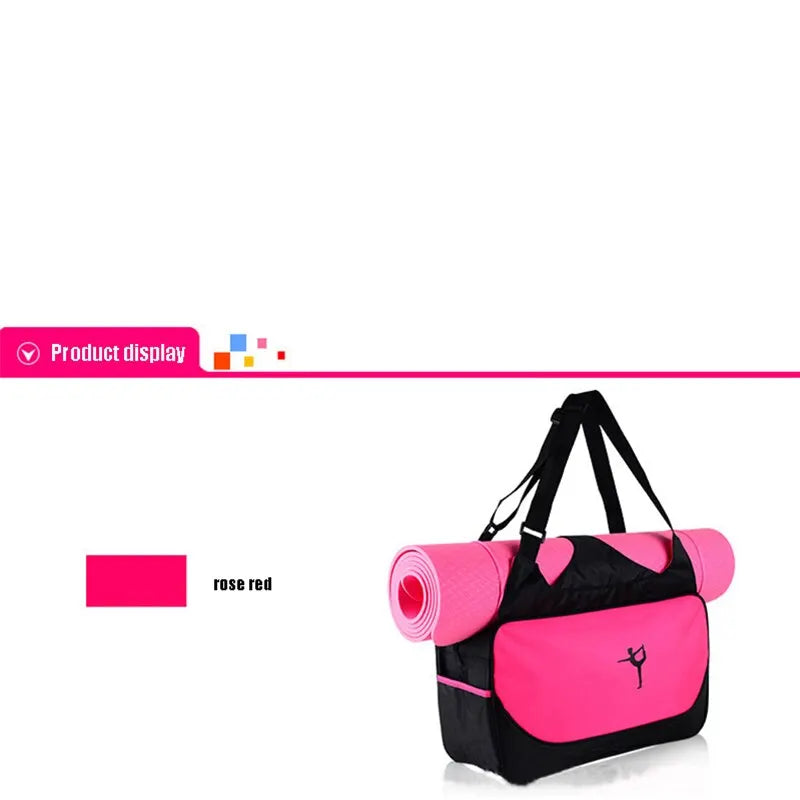 Yoga Mat Backpack Shoe Library Men's and Women's Travel Bag Sports Bag Crossbody Bag Shoulder Bag Yoga Supplies