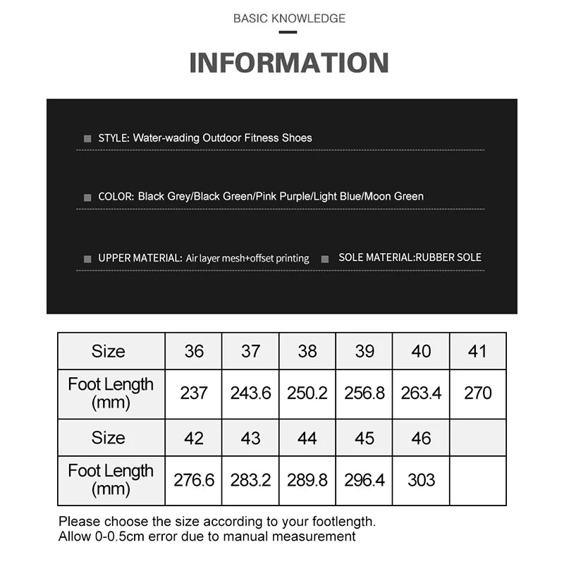 Men Women Wading Shoes Quick Drying Breathable Beach Shoes Snorkeling Swimming Footwear Anti Slip Outdoor Sports Seaside